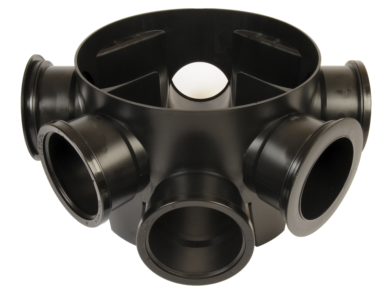 B3150 – 315mm Dia. Shallow Access Chamber Base 190mm Invert (Inc. 2 Socket Plugs)