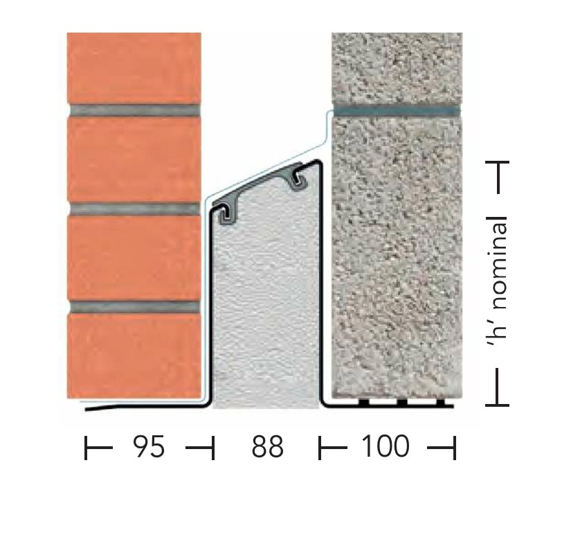 HT/HD 100 – Heavy Duty Galv Steel Cavity Lintel (suitable for 90-105MM cavity)