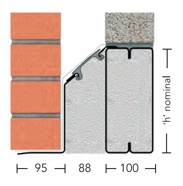HT/XHD 100 – Extra Heavy Duty Galv Steel Cavity Lintel (suitable for 90-105MM cavity)