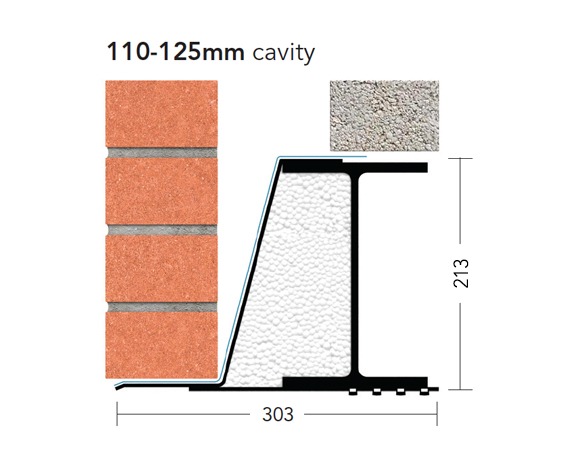 L6/110 (X/K-110) – Extreme Load Steel Cavity Lintel (suitable for 110-125MM cavity)