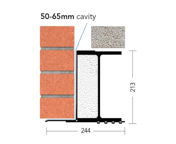 L6/50 (X/K-50) – Extreme Load Steel Cavity Lintel (suitable for 50-65MM cavity)