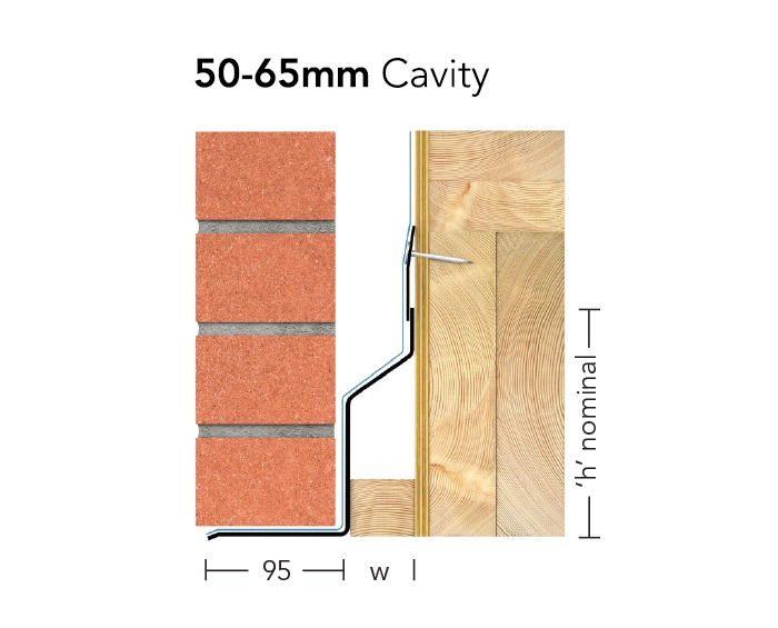 L7/50 (T/K-50)- Standard Duty Galv Steel Timber Frame Lintel (suitable for 50-65MM cavity)