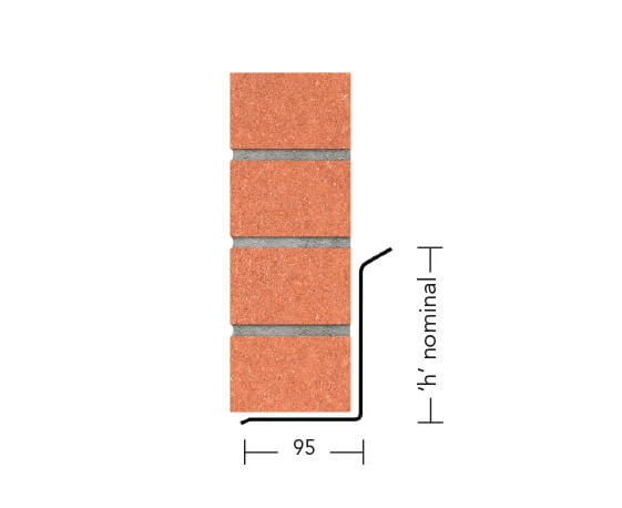 L10 (SBK) Standard Duty – Galv Steel Angle Iron ‘L’ Shaped Lintel (suitable for solid wall)