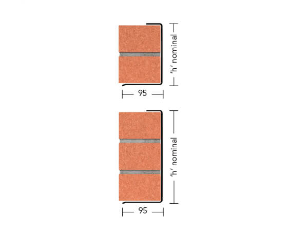 L11 (SLK) Standard Duty – Galv Steel ‘C’ Shaped Lintel (suitable for solid wall)