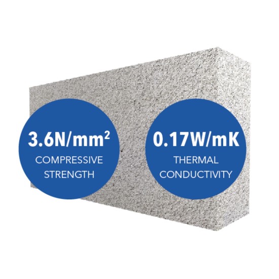 Mannok Aircrete Block – 440 x 215 x 100mm (4 inch) – 3.6N