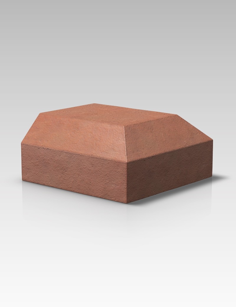 AN.12.2 – Double Cant Stop End (Square) – Smooth Red