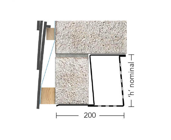 BOX 200 (BOX/K 200) – Standard Duty Galv Steel Box Lintel (suitable for solid wall)