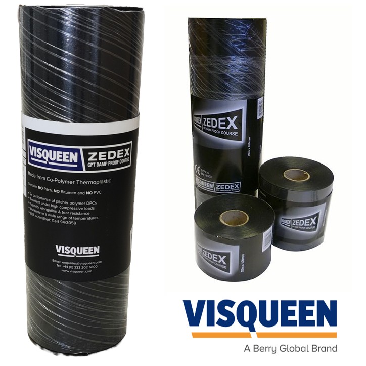 100MM Visqueen Zedex CPT High Performance DPC (20M roll)